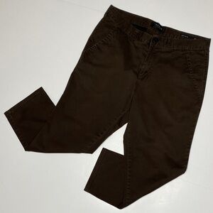 PacSun Cropped Dark Brown Chinos
